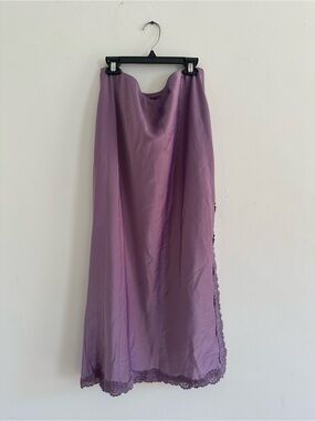 wild fable Lavender Lace-Hem Maxi Skirt